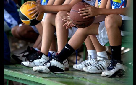 Sneakers are a must for the intensive basketball clinics.