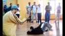Participants try out their moves in a break-dance workshop held in Bolivia.