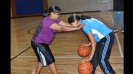 Indian basketball coaches work on dribbling and balance skills in Washington, D.C.
