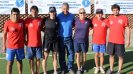 Kate and Linda with soccer players on the men’s team at the Universidad Catolica de Valparaiso.