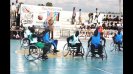 The South Sudanese wheelchair basketball team plays a game.