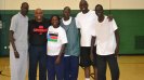 The South Sudanese coaches join together after an intensive “training the trainer” clinic. 