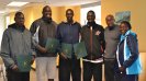 The South Sudanese coaches meet with representatives of D.C. Parks and Recreation to discuss sports infrastructure development. 