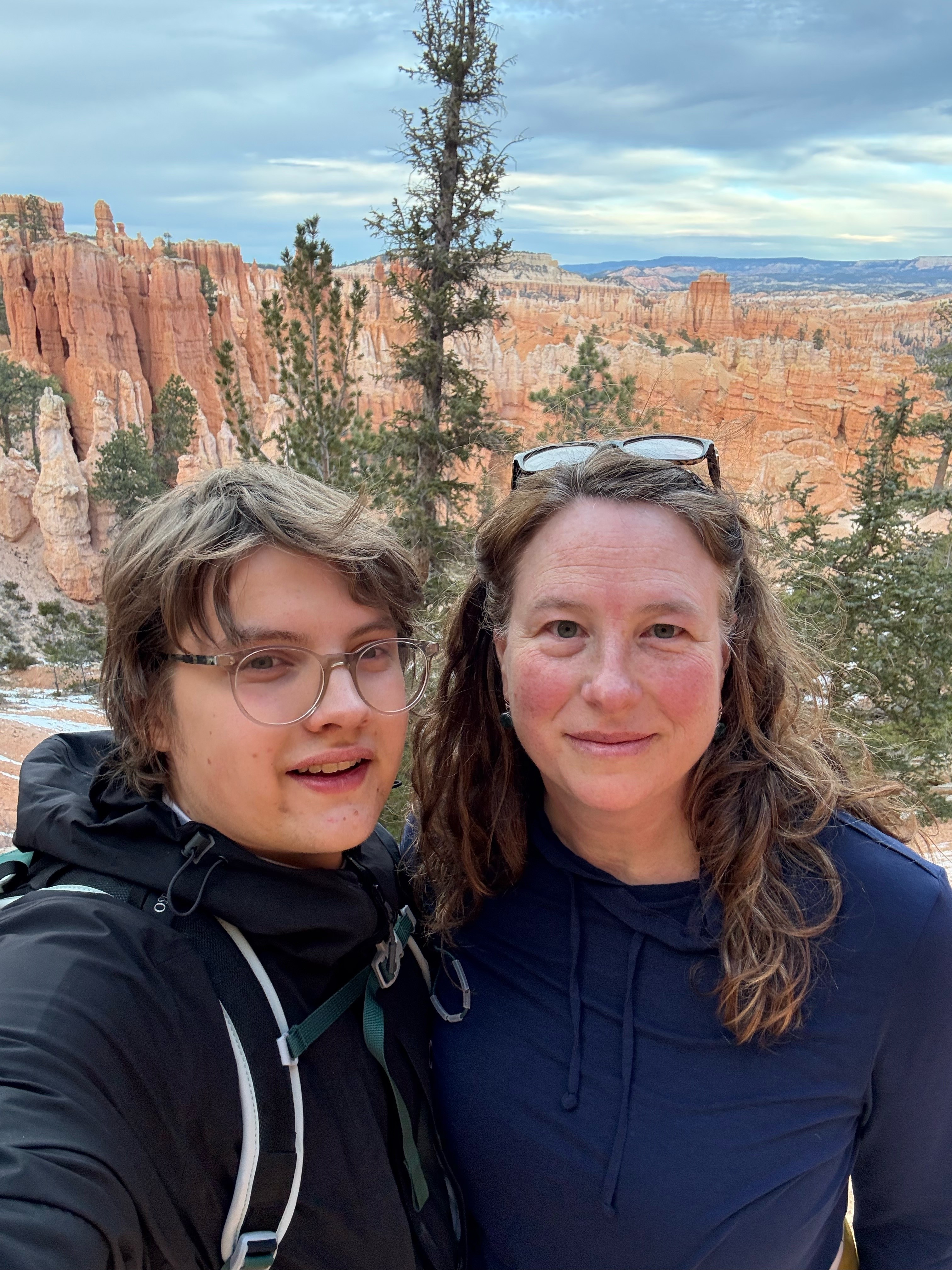 Julian and host mom, Annake, in Bryce canyon