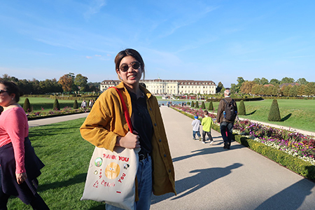 Erin Kim in gardens 