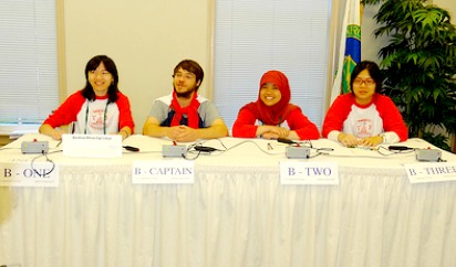 Sutria “Cucut” Syati (YES Indonesia 2011-2012) competing in National Science Bowl with Wilson High School team; Washington DC, April 29, 2012.