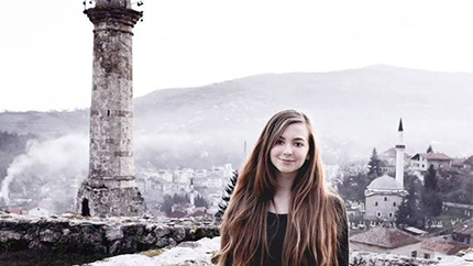 Alessandra Gest from Bellaire, TX, currently studies in Bosnia and Herzegovina.