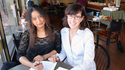 US Participant Leslie Jensen with Khaing Kyawt Kay of Burma.