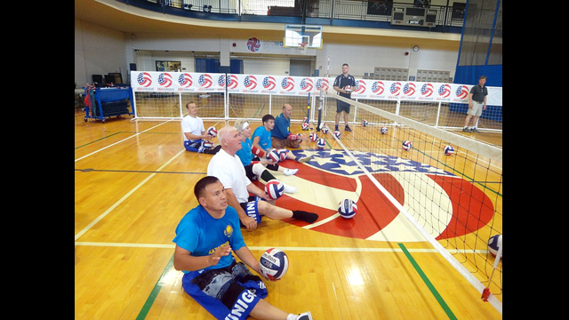 The Kazakh group practice drills at the University of Central Oklahoma.