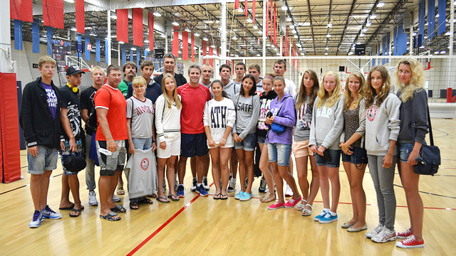 The Russian delegation meets three-time Olympic Gold Medalist Karch Kiraly