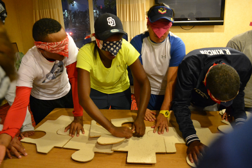 The young coaches participate in cultural enrichment activities focused on perseverance and team work.
