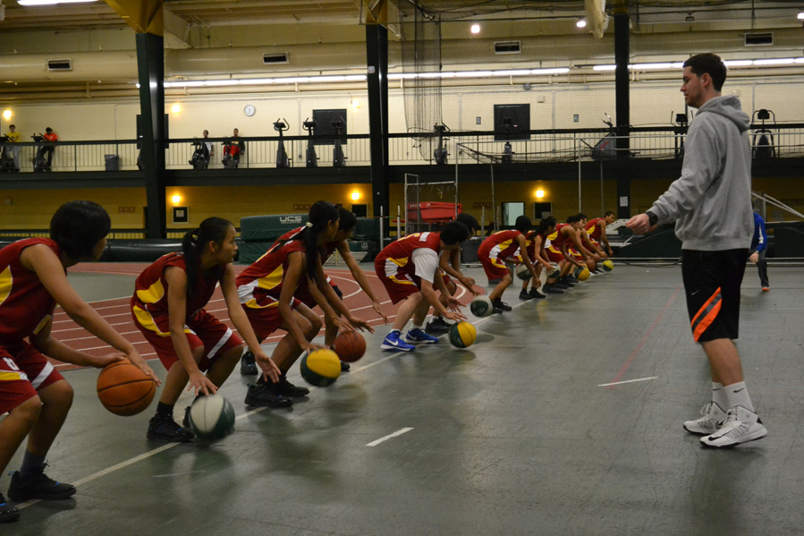 The group participates in a special strength and conditioning clinic in Washington, D.C.