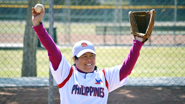 One of the coaches shows her enthusiasm during a clinic.