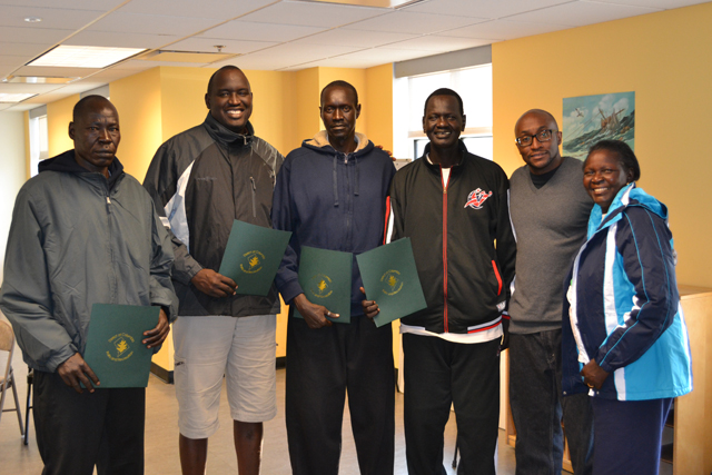 The South Sudanese coaches meet with representatives of D.C. Parks and Recreation to discuss sports infrastructure development. 