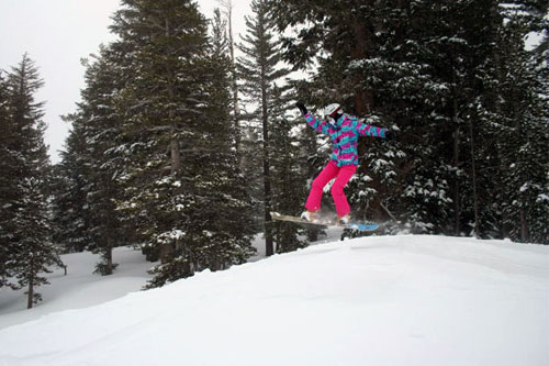 Sports Visitor Nika catches some air in the park.