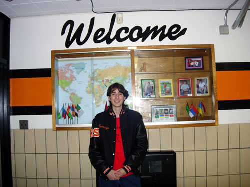 An A-SMYLE student in his high school in the United States.