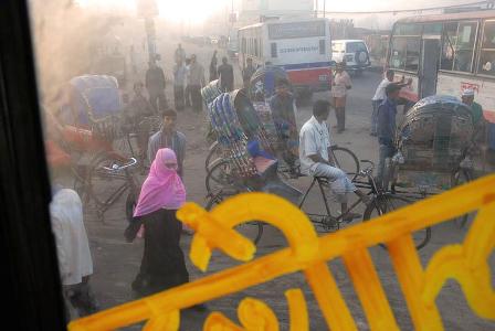 Kala Chandpur, the neighborhood I lived in Dhaka. Rickshaws are the main form of transport in this city of over 15 million. There are over 600,000 of them in use.