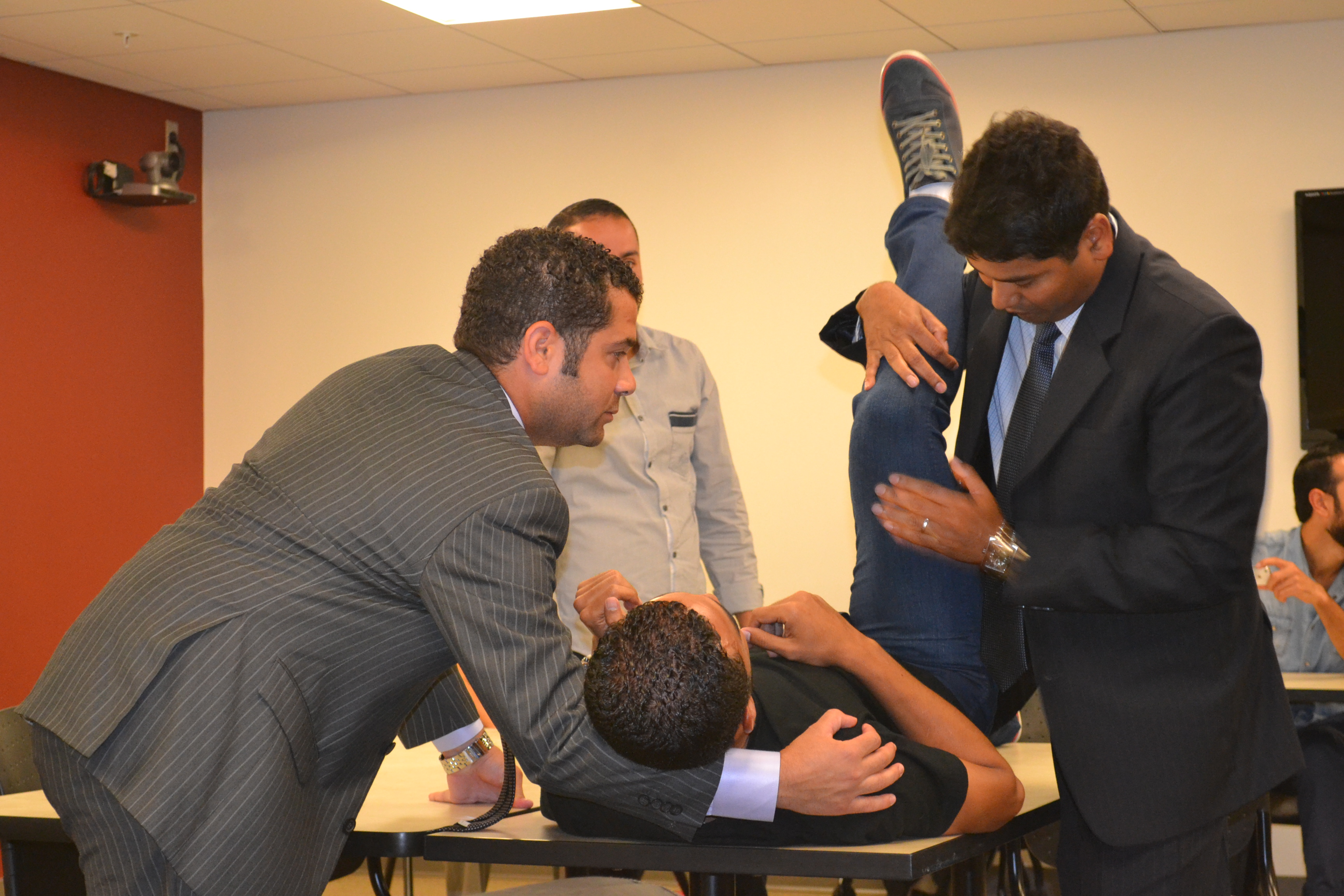 The coaches learned about medical prevention and treatment strategies specific to soccer injuries.