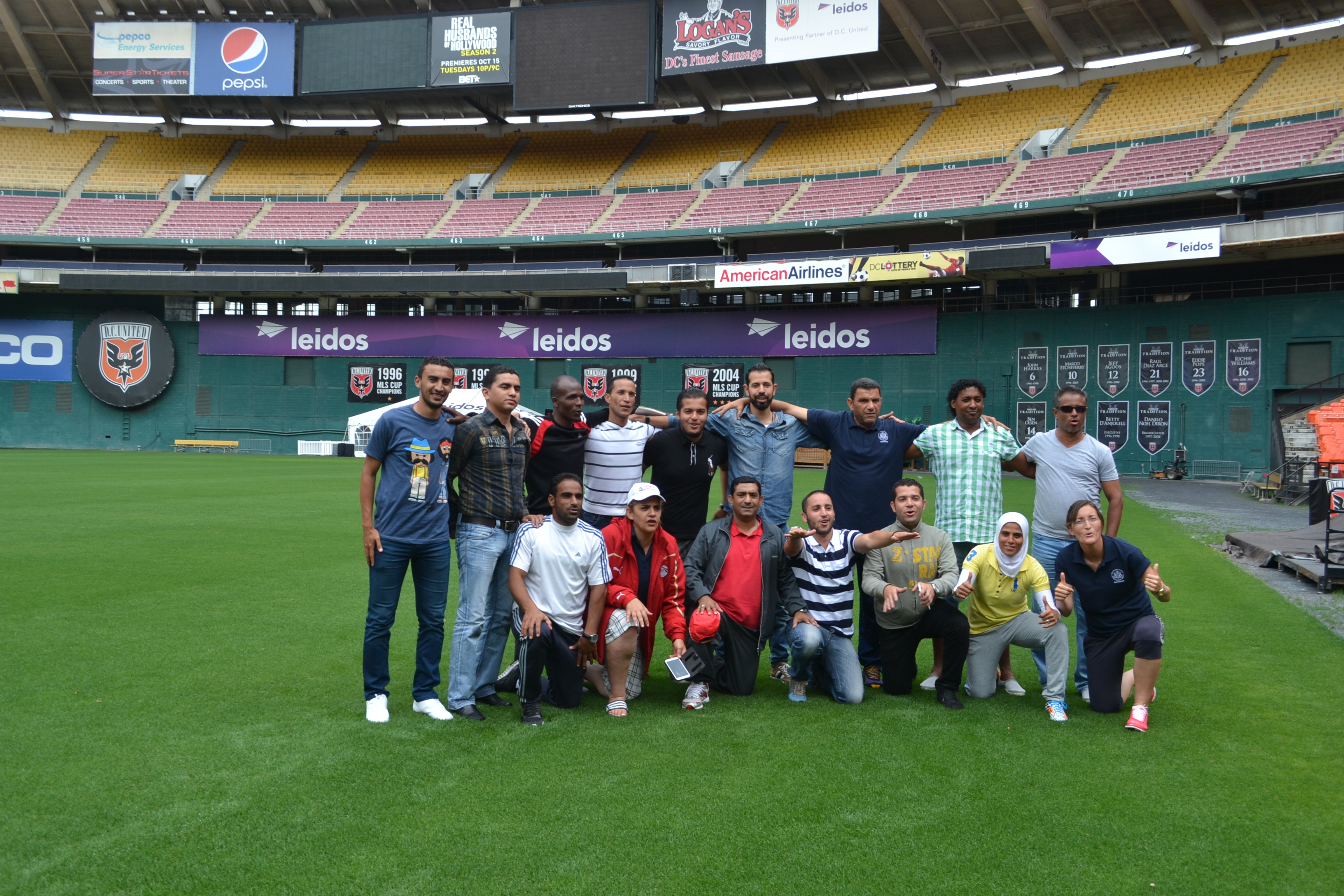 To kick off the World Cup in Brazil the NEA soccer coaches visit RFK stadium, home of DC United, to watch the opening game.