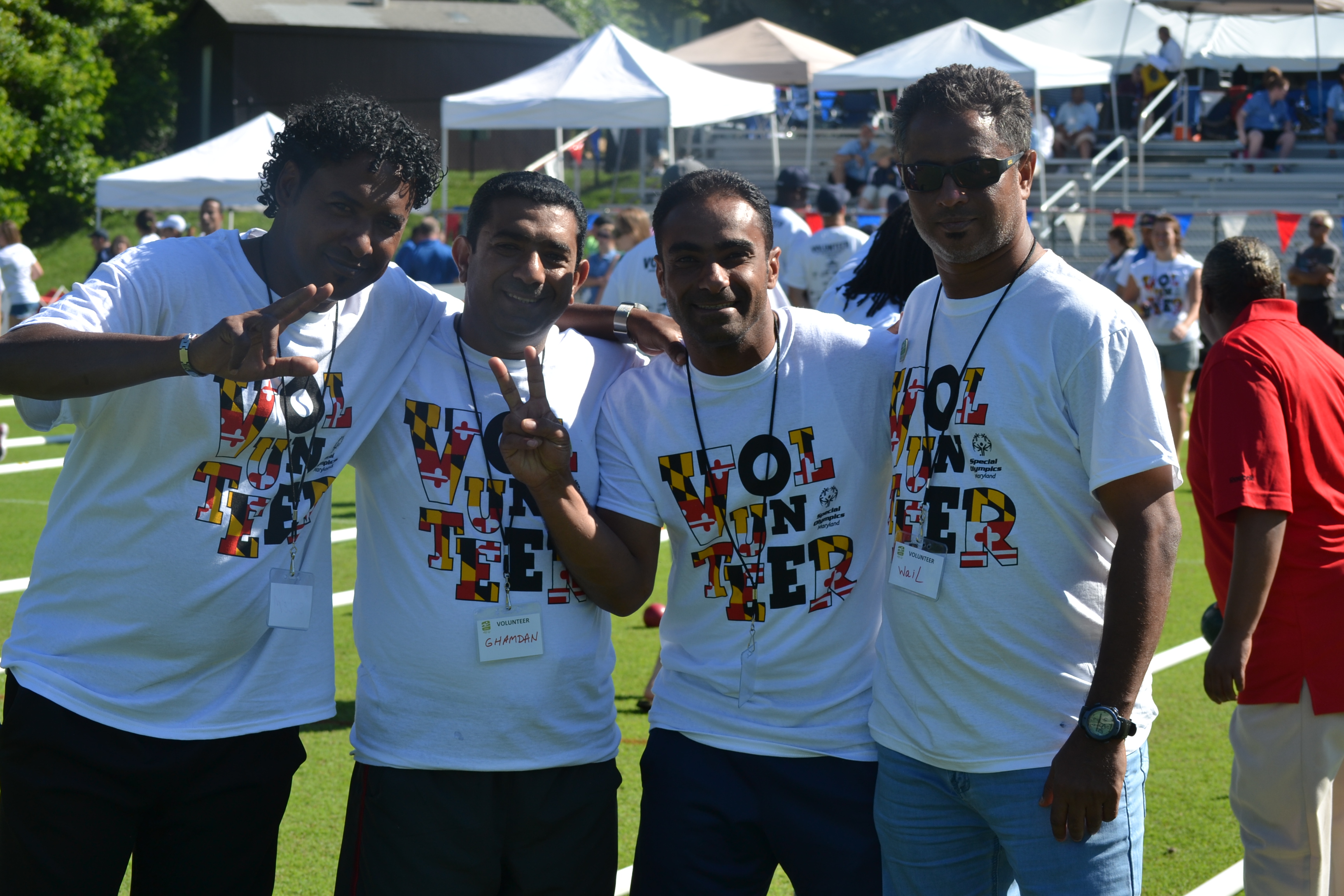 NEA coaches volunteer their time at the Special Olympic Games.
