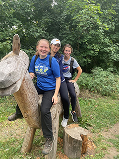 Anna with friends