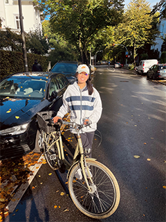 image of Anna on a bike