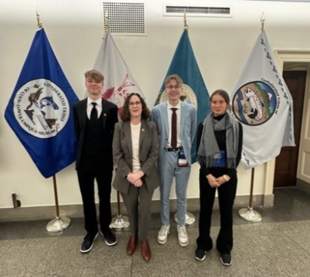 Laurence meets with Congresswoman Val Hoyle (OR-4) as part of CBYX’s Civic Education Week.