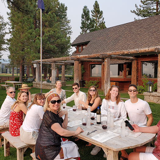 pauline with host family