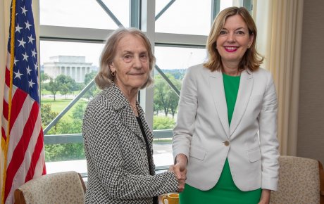Elsa Nicolovius and Assistant Secretary Royce