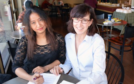 US Participant Leslie Jensen with Khaing Kyawt Kay of Burma.