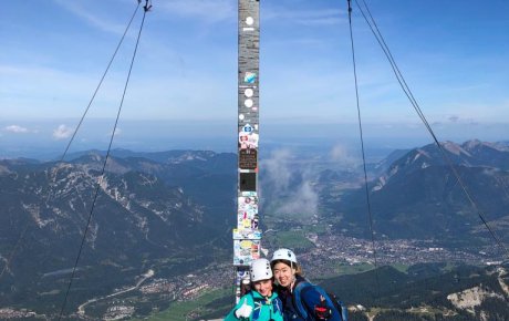 Erin Kim on a mountain peak