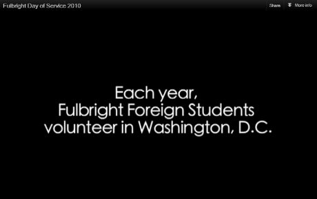 Each year, Fulbright foreign students volunteer in Washington, D.C.