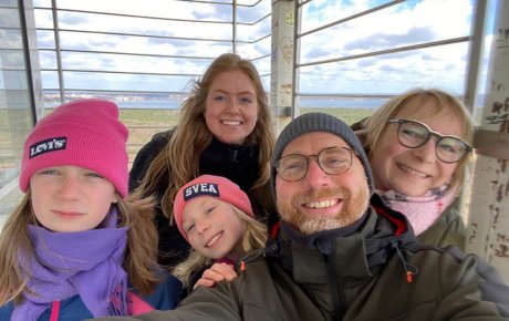 Leah with her host family in Berlin