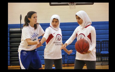 Girls received instruction on defensive stances at Marymount University in Arlington, Virginia.