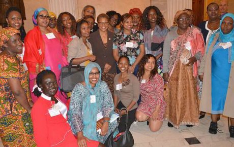 Group shot of mostly African women
