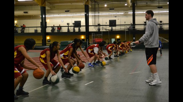 The group participates in a special strength and conditioning clinic in Washington, D.C.