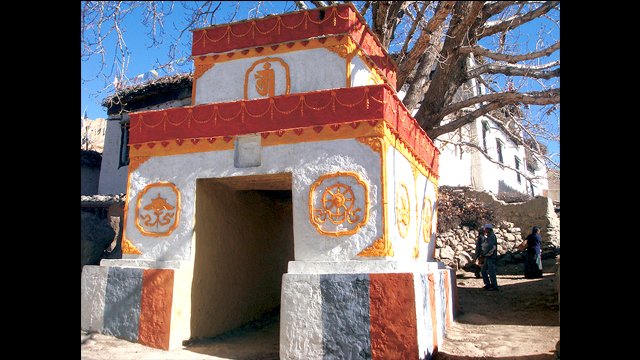 Gyeko Chorten, Upper Mustang, Nepal: The restoration of this historic chorten in Upper Mustang in 2009 saved it from collapse.