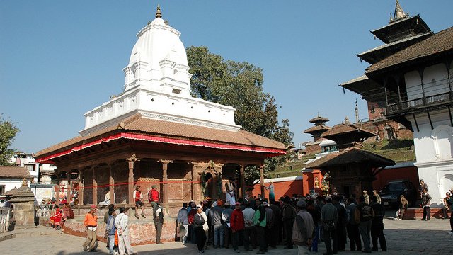 Kageswar Mahadev Temple, Kathmandu Durbar Square, Nepal: Now restored, the mid-18th-century Kageswar Mahadev temple is a popular meeting place in Kathmandu Durbar Square.
