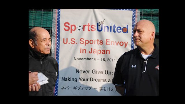 Cal Ripken is reunited with his longtime friend, Mr. Sachio Kinugasa, Japan’s own “Iron Man” of baseball.