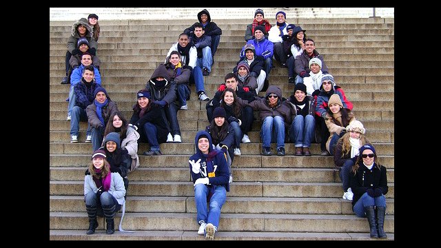 Youth Ambassadors at the Lincoln Memorial.