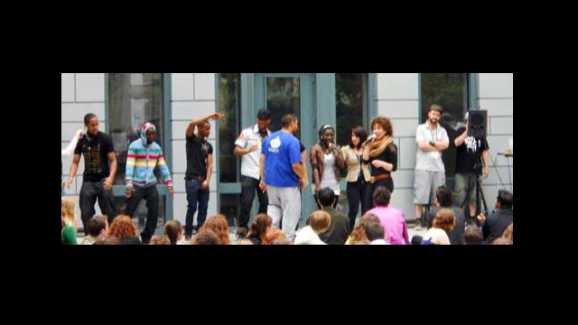 Berlin Day, American students at the U.S. Embassy performing a rap song about their year-long experiences in Germany.