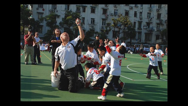 Cal Ripken in Shanghai as a Sports Envoy: The Division has assessed the SportsUnited program globally, here Sports Envoy Cal Ripken conducts a youth clinic in Shanghai