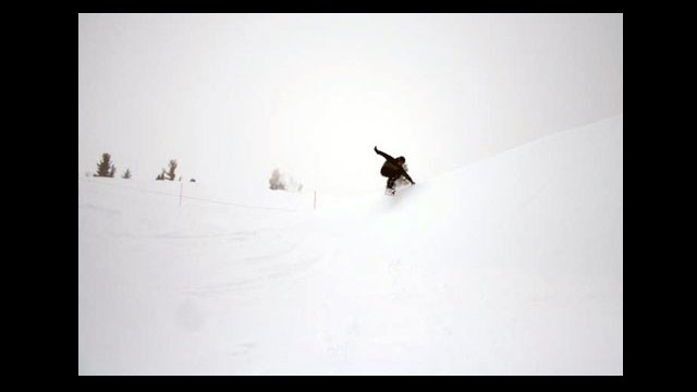 Sports Visitor Anton drops in to the halfpipe.