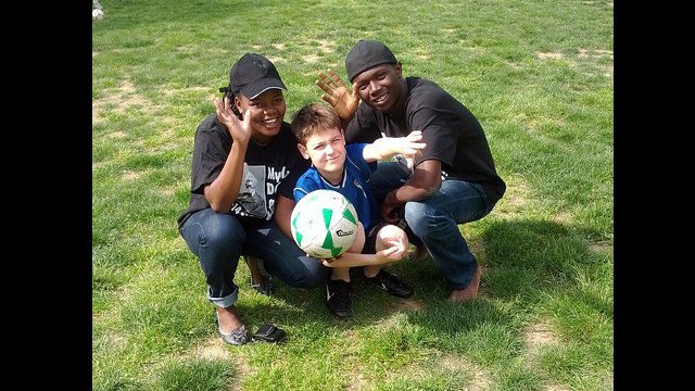 The participants play with children with disabilities one afternoon.