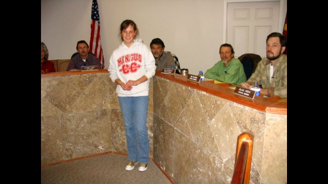 An A-SMYLE student attends her local city council meeting and gives a presentation.