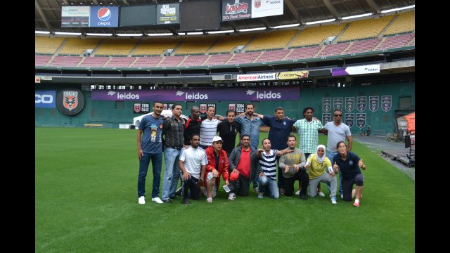 To kick off the World Cup in Brazil the NEA soccer coaches visit RFK stadium, home of DC United, to watch the opening game.
