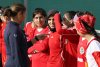 Sports Envoy Lorrie Fair gives a “pep talk” to members of the Afghan Women’s National Soccer Team. Sports Envoy Lorrie Fair gives a “pep talk” to members of the Afghan Women’s National Soccer Team.
