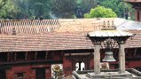 Patan Royal Palace, Lalitpur, Nepal: The restoration of the roof is in full swing in April 2011 at the Patan Royal Palace.