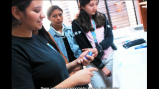 Global Undergraduate Exchange Program participant, Beatriz Recinos, teaching students about oceanography