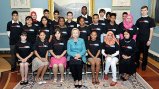 Photo of Secretary Clinton and Access students Photo of Secretary Clinton and Access students